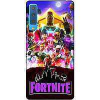 Силіконовий бампер чохол для Samsung A7 2018 Galaxy A750 з малюнком Fortnite