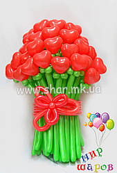 Шикарний букет із сердець