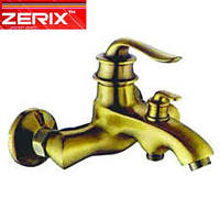 Змішувач для ванни короткий ніс ZERIX Z30219-2 BRONZE EURO (CHR-009)