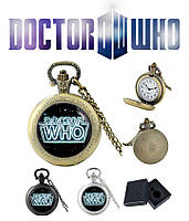 Карманные часы неоновая надпись Доктор Кто / Doctor Who