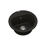 Мийка кварцова VANKOR Lira LMR 01.44 Black сифон автомат, фото 2