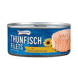 Філе тунця в олії Dreimaster Thunfisch Filets in Sonnenblumenöl 195 г