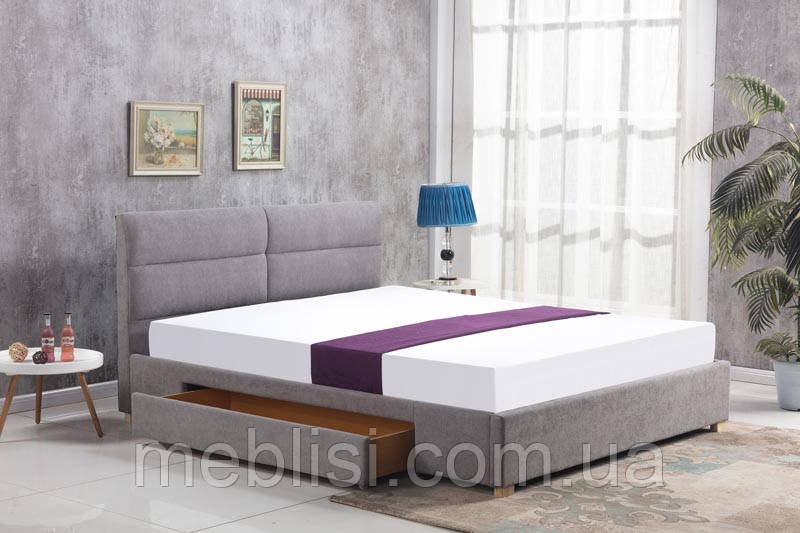 Ліжко MERIDA 160 світло-сірий Halmar
