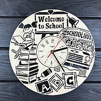 Оригинальные интерьерные настенные часы «Добро пожаловать в школу»