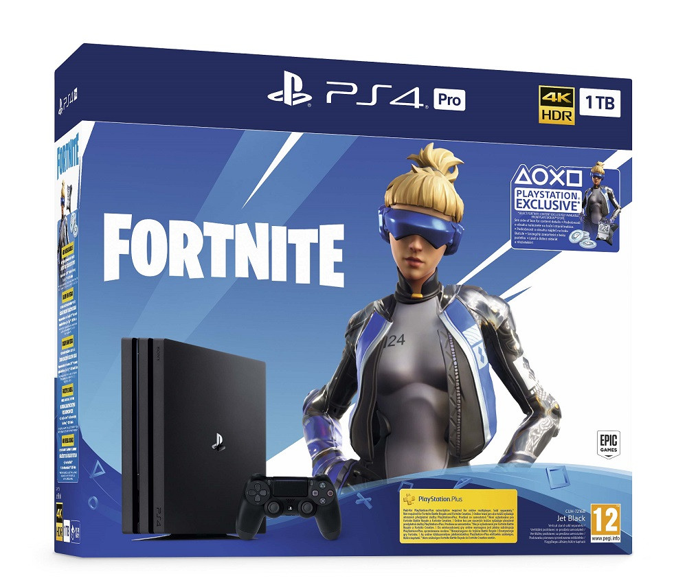 Sony Playstation 4 Pro 1TB (Black) + Fortnite