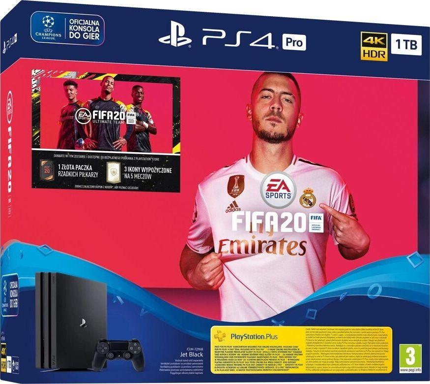 Sony Playstation 4 Pro 1TB (Black) + FIFA 20