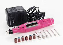 Машинка для манікюру педикюру полірування нігтів фрезер HLV MM 300 Pink, фото 3