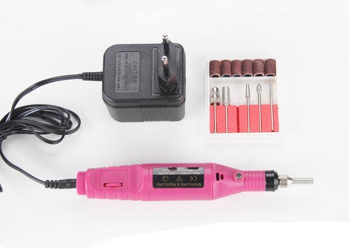 Машинка для манікюру педикюру полірування нігтів фрезер HLV MM 300 Pink