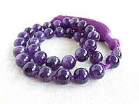 Чотки з Аметиста 33 намистини з вузликами d 12мм