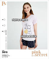 Хлопковая женская пижама футболка и шорты