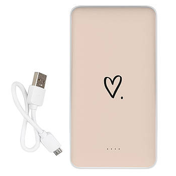 Повербанк (powerbank) "Сердечко" 10000 мА·год