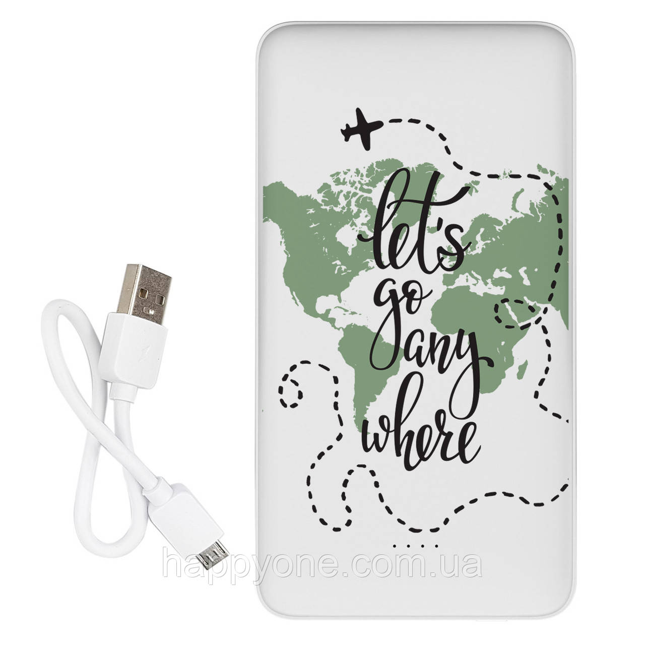 Повербанк (powerbank) "Let`s Go" 10000 мА·год