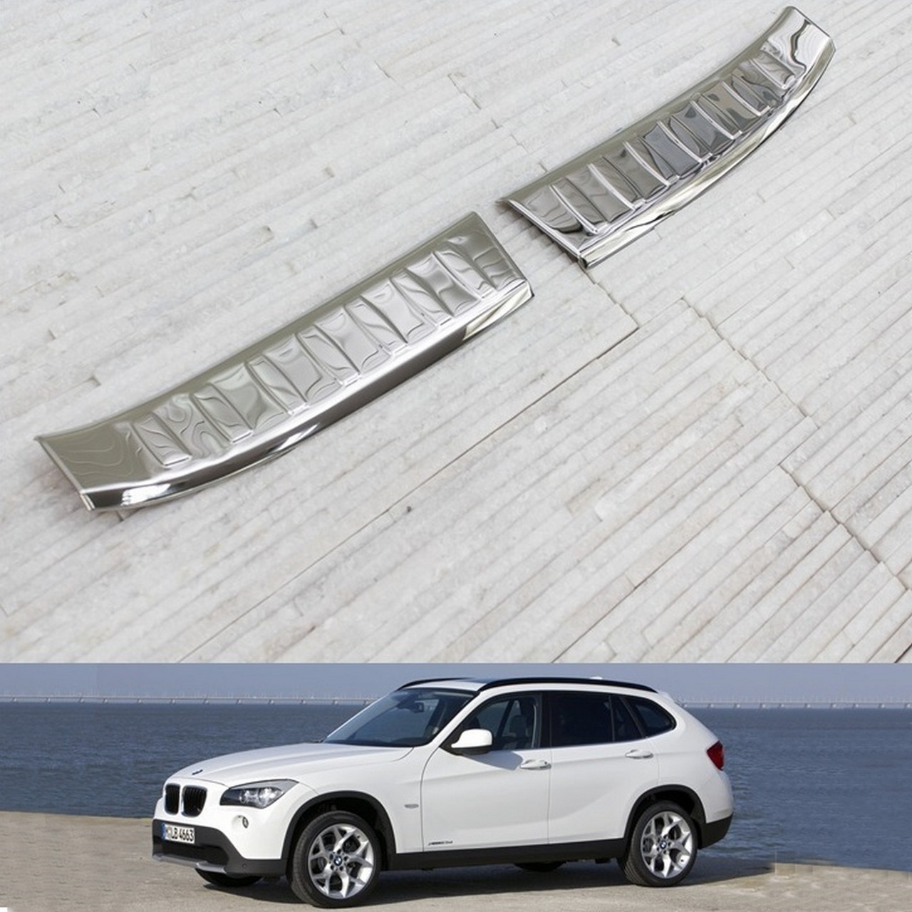 Захисні накладки на поріг багажника для BMW X1 E84 2009-2015, фото 1