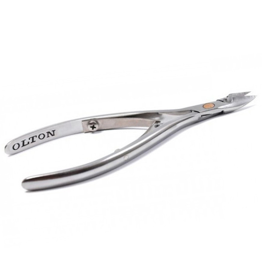 Кусачки для кутикули Olton XL 16мм в шкіряному чохлі