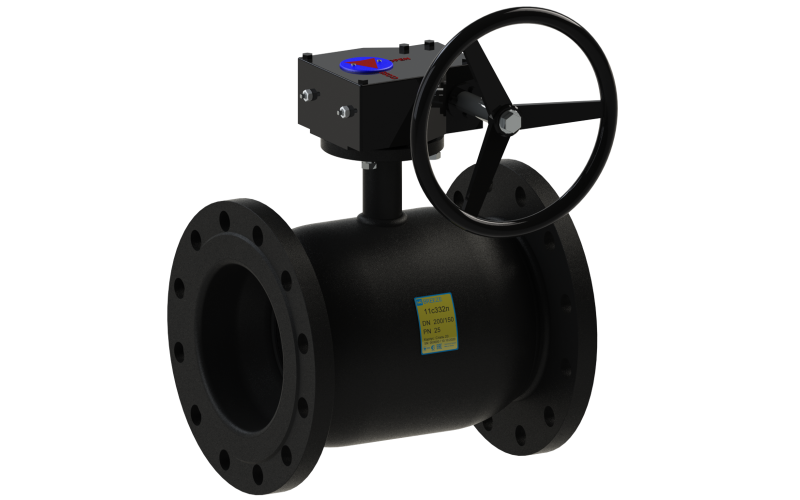 Кран кульовий сталевий 11с332п Ду200/150 PN25, фото 1