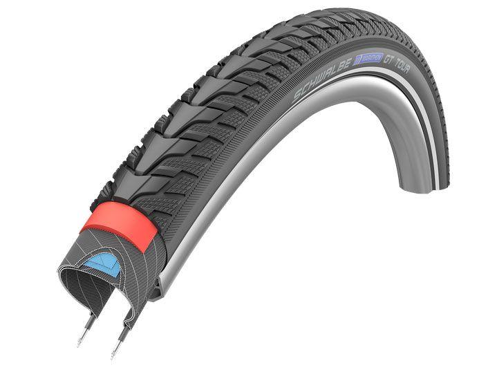 Покрышка 28x1.40 700x35C (37-622) Schwalbe MARATHON GT Tour DualGuard B/B+RT HS485 EC, 67EPI 26B