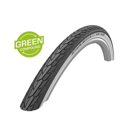 Покрышка 28x1.60 700x40C (42-622) Schwalbe ROAD CRUISER K-Guard, TwinSkin B/W HS484 GREEN 50EPI 11159084
