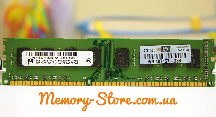 Оперативна пам'ять для ПК DDR3 Micron 2Gb 1Rx8 PC3-10600 1333MHz Intel і AMD, б/в, фото 1