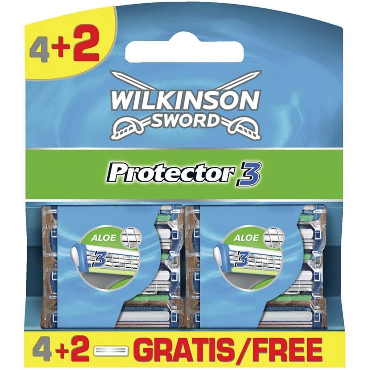 Змінні касети Wilkinson Sword (Schick) Protector 3 (4+2 Gratis) 01240