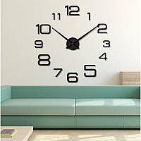 60-130 см настінні годинники 3D, інтер'єрні годинники, годинники настінні з ефектом 3д 4226, чорні, красиві годинник на стіну