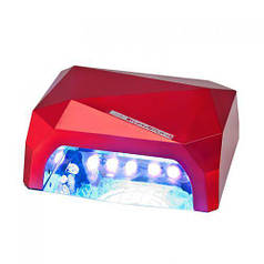 УФ лампа для манікюру і педикюру 36Вт CCFL+UV LED таймер D-058 червона