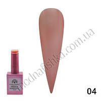 Global Fashion Каучукова база для гель-лаку френч, Rubber Base Coat French 04, 15 мл.