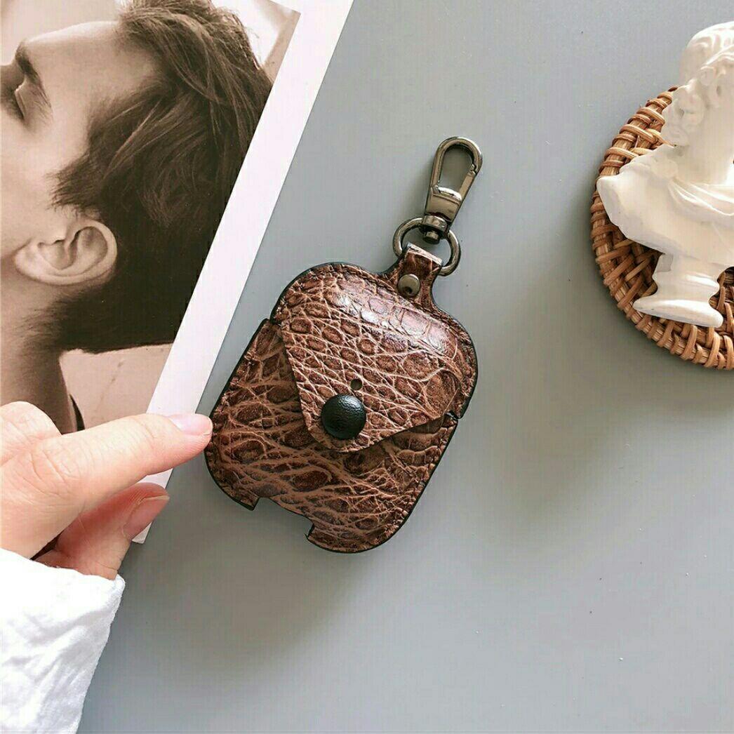 Протиударний чохол - Airpods Apple. Шкіра (коричневий)