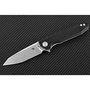 Ніж складаний CH KNIVES з ручкою зі сталевих лайнерів, покритих шорсткими накладками з композиту G10, фото 1