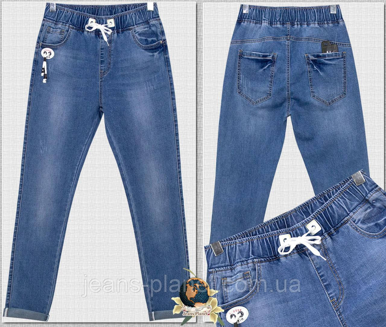 Джинси жіночі пояс на резинці Lady N блакитного кольору 30 розмір, фото 1