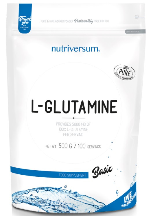 Глютамін Nutriversum — L-Glutamine Basic (500 грамів)
