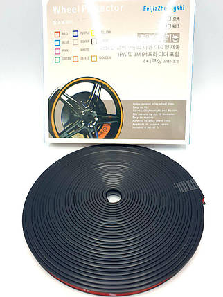 Захисна стрічка - молдинг на литі диски Wheel Pro / Чорна / 7,6 м, фото 1