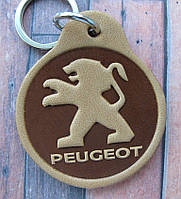 Автобрелок из кожи Peugeot Пежо брелоки для ключей