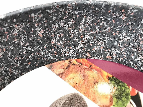 Сковорідка 28 см Benson BN-532 гранітне покриття з червоним, фото 2