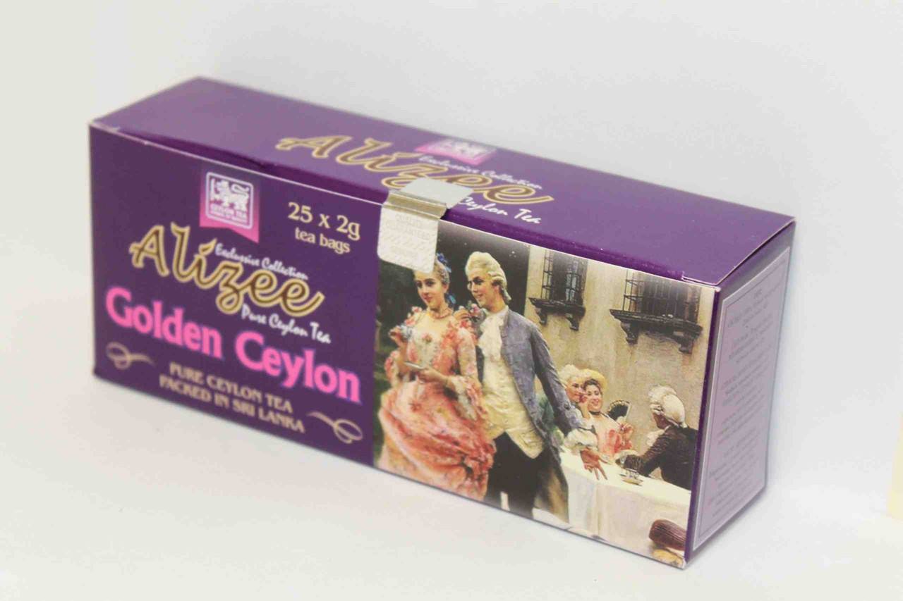 Чорний чай у пакетиках Алізе Голден Цейлон 25*2 г, фото 1