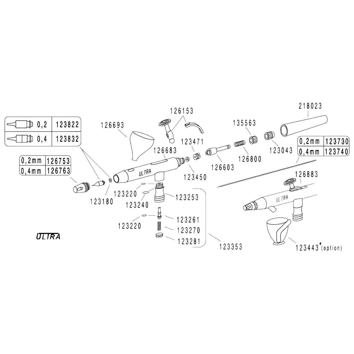 Аерограф Harder&Steenbeck ULTRA 0.2 мм (125503)