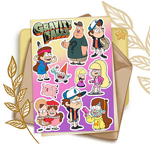 Наклейки Gravity Falls (Гравити Фолз) дизайн 1