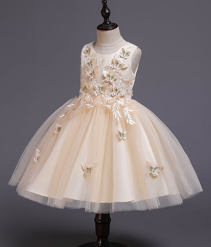 Ошатне бальне плаття капучино. Elegant ball gown на дівчинку2021