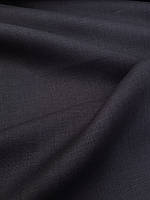 Льняна костюмна тканина чорного кольору