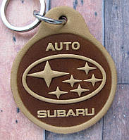Автобрелок из кожи Subaru Субару брелок для ключей