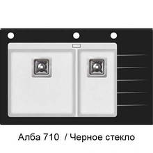 Мийка з чорним склом AquaSanita Delicia Plus GQD150 AW (860 мм х 540 мм) (в різних кольорах)