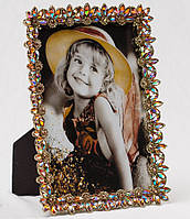 Яскрава рамка для фото "Кольорові самоцвіти" (12х17 см, ф — 10х15 см.) литий метал