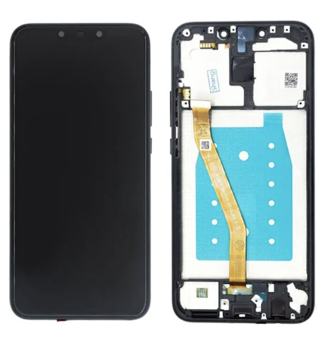 Дисплей (екран) для Huawei Mate 20 Lite (SNE-LX1) + тачскрін, чорний, з передньою панеллю