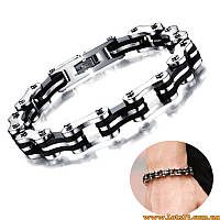 Чоловічий браслет "Мотоцеп" зі сталі 304L на руку