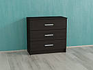 Комод на 3 висувні шухляди в спальню або вітальню Комоди з матеріалу Ламіноване ДСП, фото 5