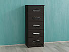 Комод для речей на 5 висувних шухляд у спальню або передпокій Комоди для зберігання з ламінованого ДСП 410 мм, фото 5