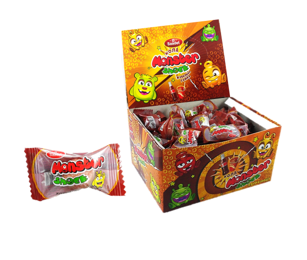 Жувальна гумка Monster Shock 100 шт Saadet, фото 1