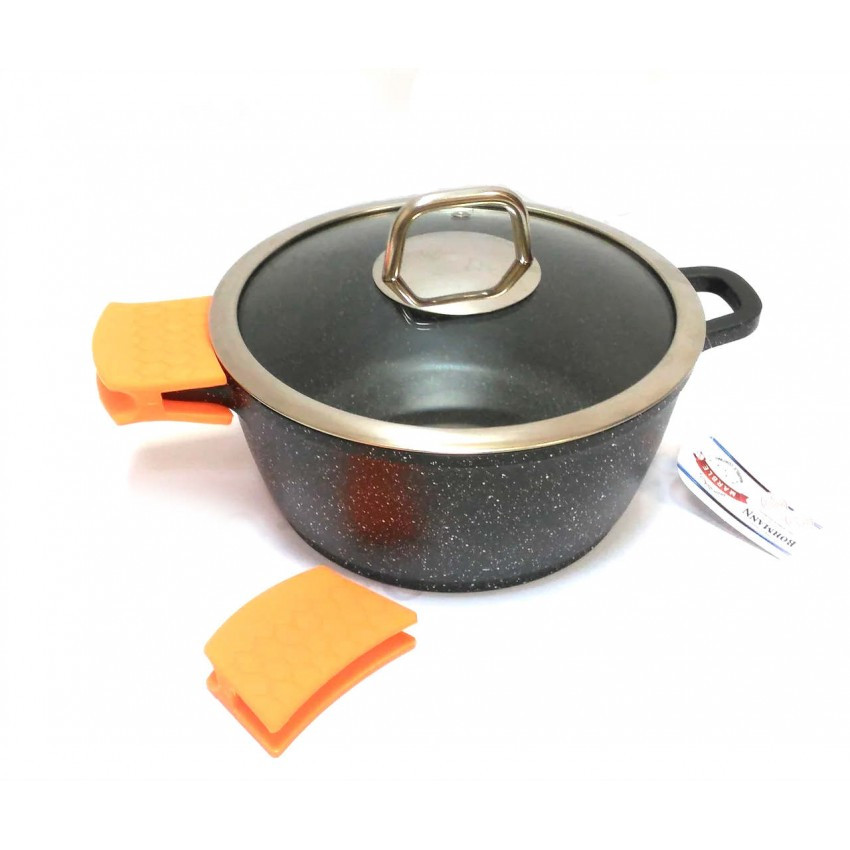 Каструля Bohmann 5 літрів з мармуровим покриттям BH-7350-26, фото 1