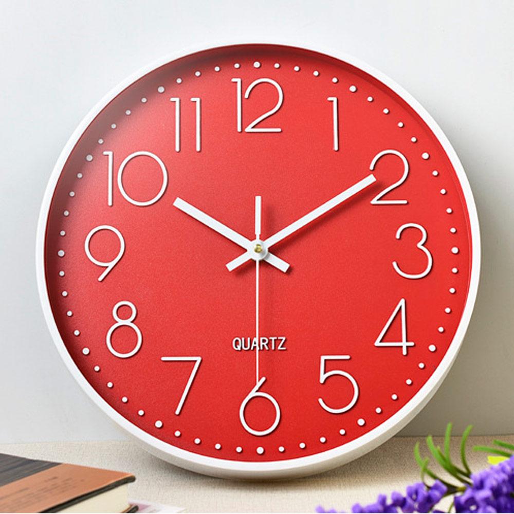 Настінний годинник для дому кварцовий безшумний красивий Losso Premium CW-30 - Червоні