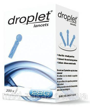 Ланцет медичний Droplet 28G, №200