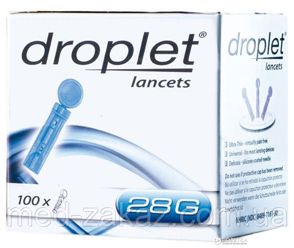 Ланцет медичний Droplet 28G, 100 шт.